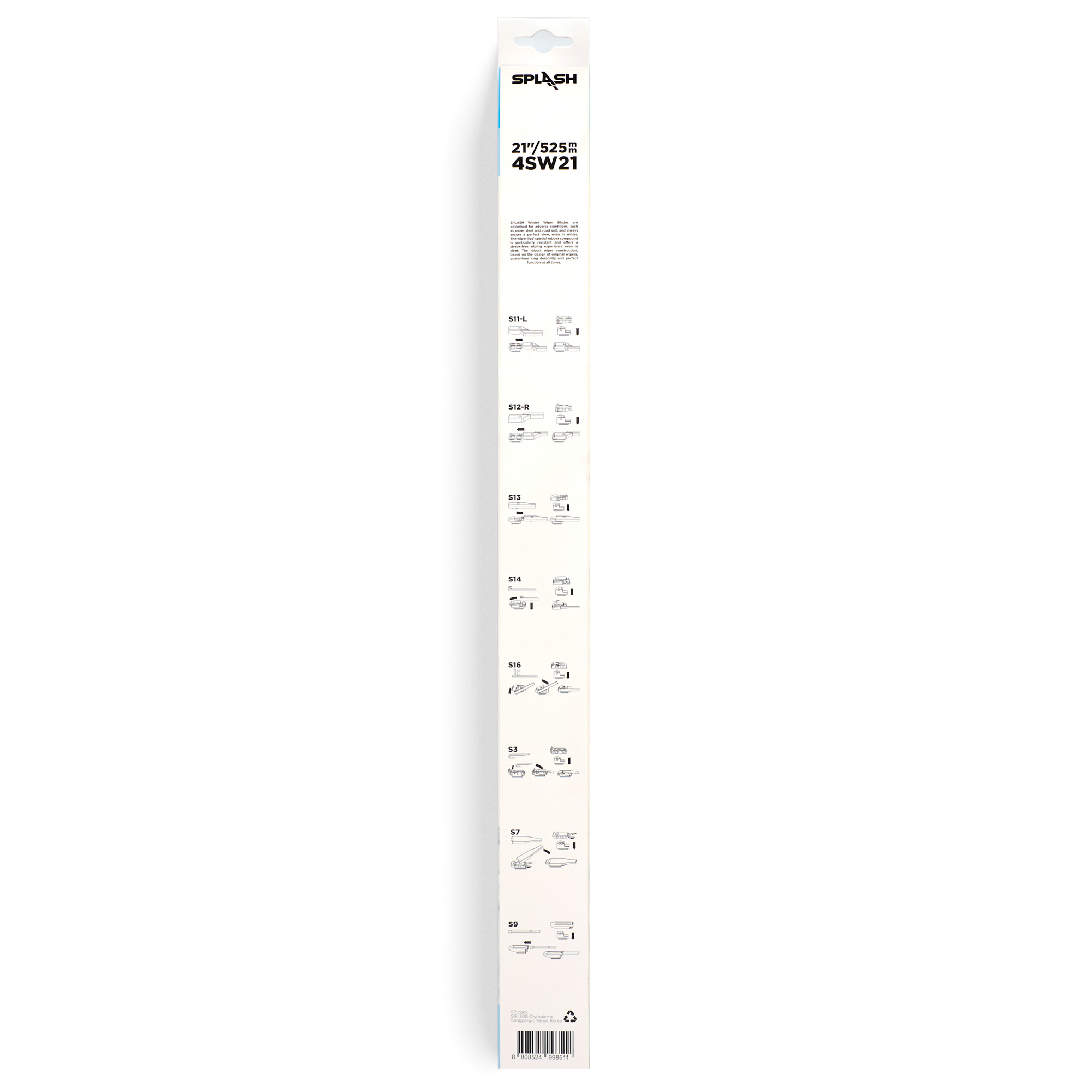 Щетка стеклоочистителя зимняя SPLASH 530mm (21'') 4SW21